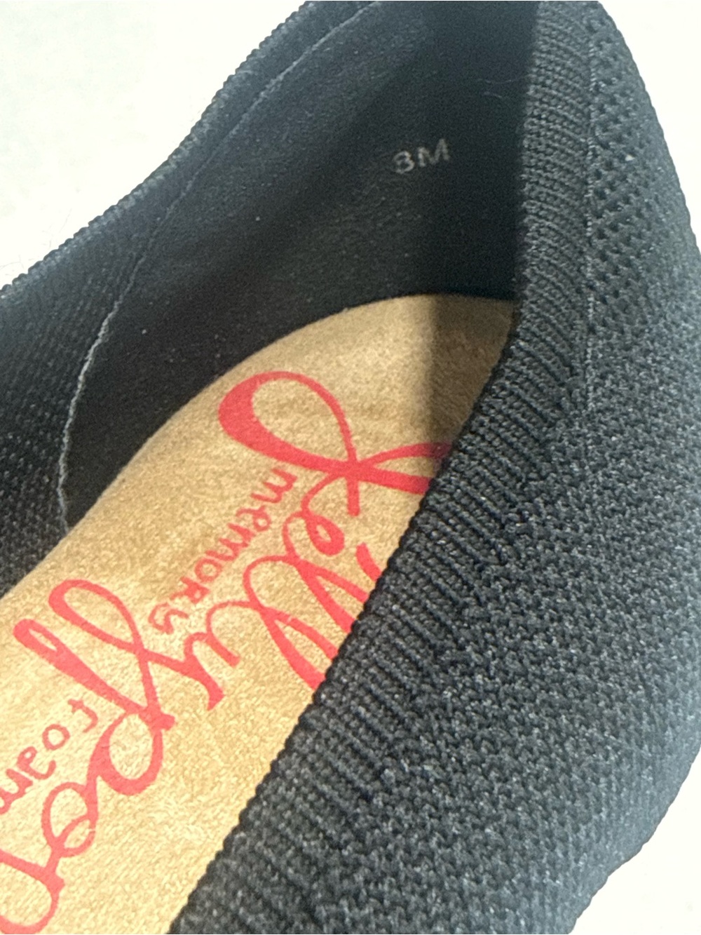 Jellypop Black Knit Memory Foam Round Toe Slip-On Ballet Flats Women's 8 - Picture 9 of 11